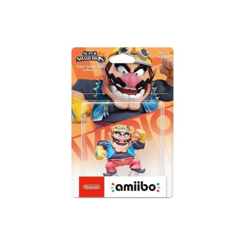 Figurine Amiibo N° 32 - Collection Super Smash Bros - Wario