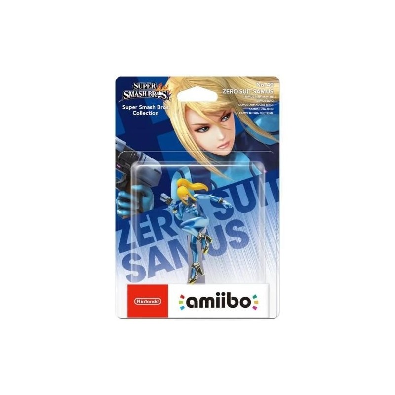 Figurine Amiibo N° 40 - Collection Super Smash Bros - Zero Suit Samus