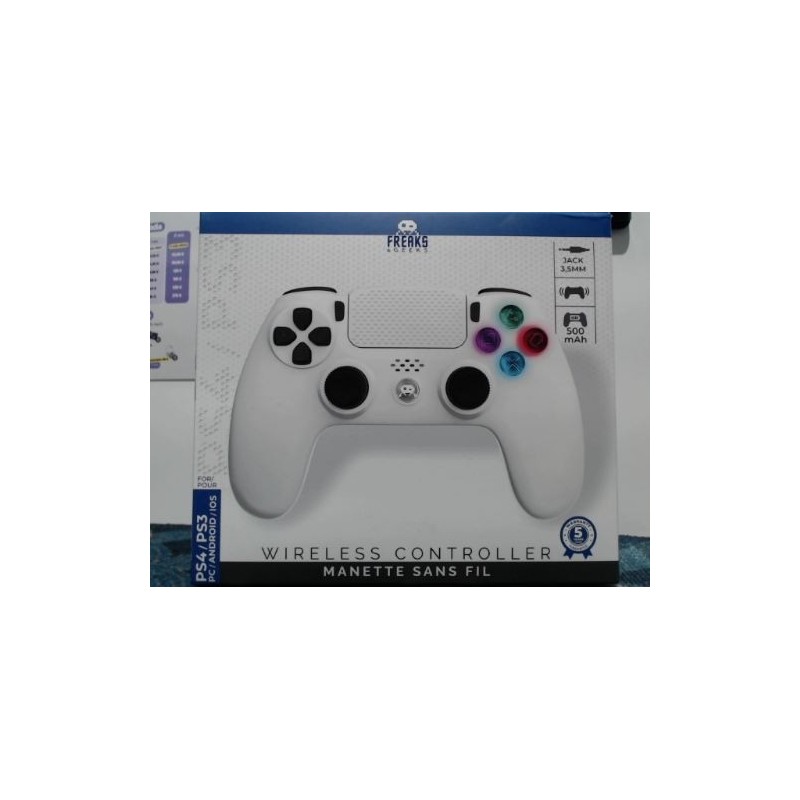 Manette Sans fil Bluetooth Blanche PS4