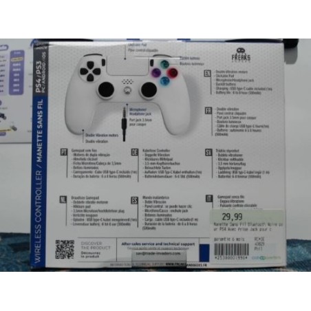Manette Sans fil Bluetooth Blanche PS4