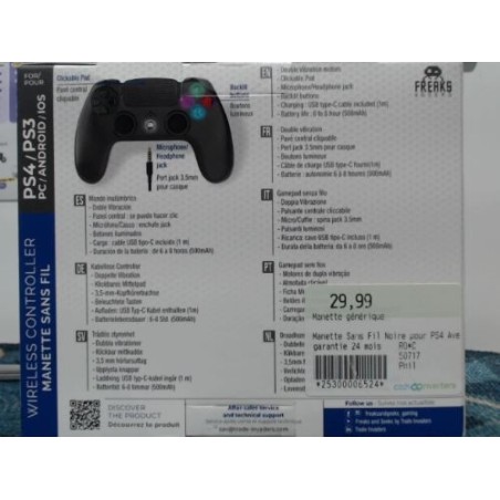 Manette Sans fil Noire PS4