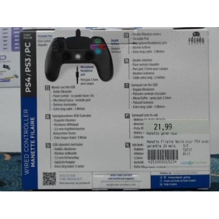Manette Filaire Noire PS4