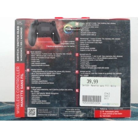 Manette Switch Sans fil Noir 