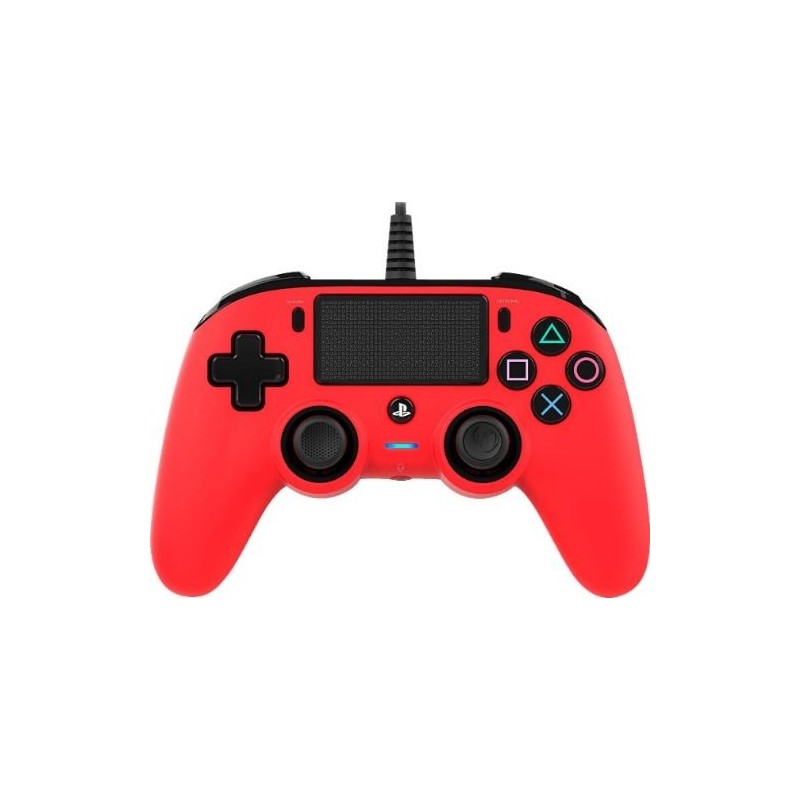 Manette de jeu - Nacon - Gaming Illuminated Compact Controller - Rouge - Filaire - PS4